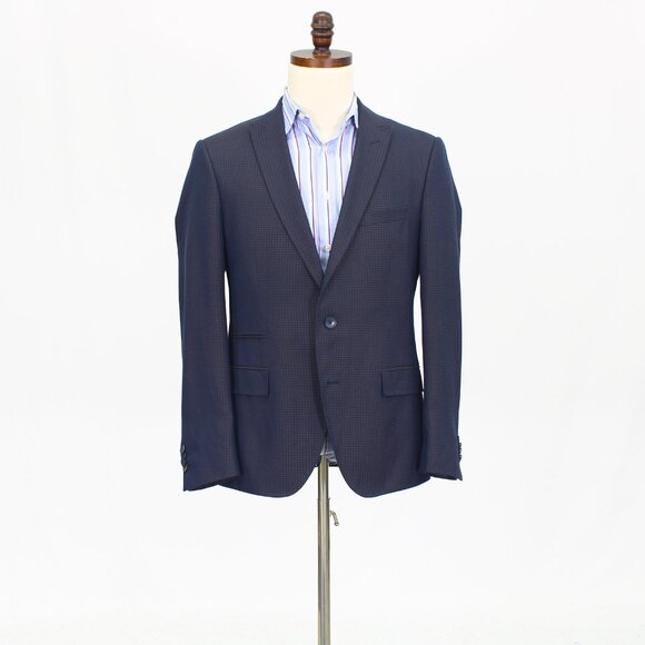 SARAR 40S Navy HT 2-Button Sport Coat Blazer Jacket T778 - Picture 1 of 11